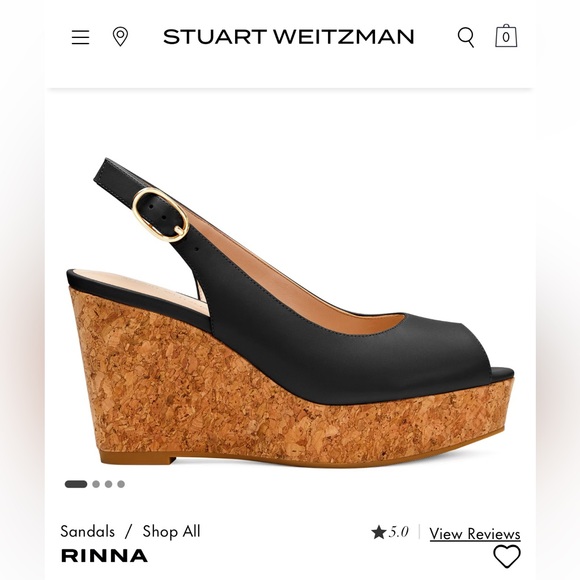 Stuart Weitzman ‘Rinna’ Wedge Sandal, size 9 - Picture 2 of 6